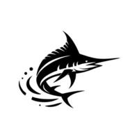 Marlin pesca logo illustrazione vettore