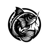 pesce gatto logo design ispirazioni vettore