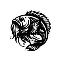 pesce predatore logo design. Golia logo design ispirazione vettore