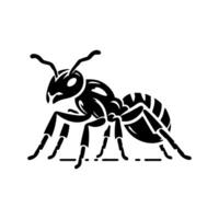 nero formica logo design. design illustrazione di un' nero silhouette formica vettore