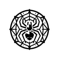 nero ragno logo illustrazione design. ragno logo vettore