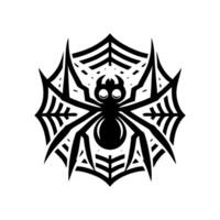 nero ragno logo illustrazione design. ragno logo vettore