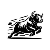 mucca logo design ispirazione. Toro e bufalo mucca animale logo design vettore