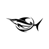 Marlin pesca logo illustrazione vettore