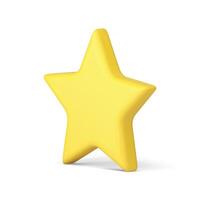 stella giallo isometrico distintivo premio valutazione migliore qualità realizzazione medaglia 3d icona realistico vettore