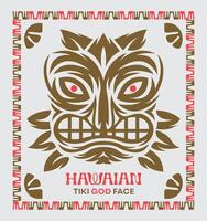 hawaiano tiki Dio viso Paradiso clip arte Stampa arte tessuto tessile sciarpa motivo modello modificabile vettore
