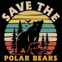 Salva polare orsi camicia animale Vintage ▾ retrò regalo t camicia vettore
