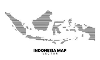 tratteggiata linea carta geografica di il repubblica di Indonesia. molto adatto per sfondo disegni, le zone, design elementi e altri. vettore