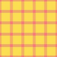 nastro sfondo dai un'occhiata , creativo tartan tessile modello. disposizione senza soluzione di continuità plaid tessuto struttura nel giallo e rosso colori. vettore