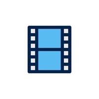 striscia di pellicola icona design vettore simbolo cornice, cinema, film, intrattenimento per multimedia