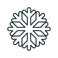 pittogramma fiocco di neve. simbolo tradizionale di natale e inverno per logo, web, stampa, adesivo, emblema, design e decorazione di biglietti di auguri e di invito vettore