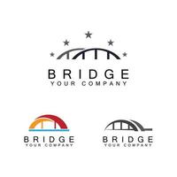 progettazione dell'illustrazione dell'icona di vettore del modello di logo del ponte