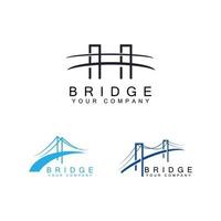 progettazione dell'illustrazione dell'icona di vettore del modello di logo del ponte