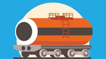 olio contenitore treno illustrazione vettore