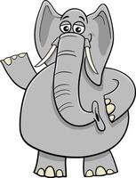 divertente cartone animato elefante animale personaggio vettore
