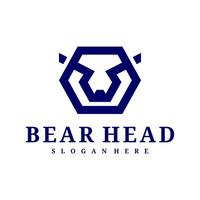 orso logo modello, creativo orso testa logo design concetti vettore