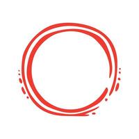 astratto rosso telaio o confine cerchio. dinamico spruzzo liquido forma. sfondo per manifesto, coperchio, striscione, cartello. logo design vettore