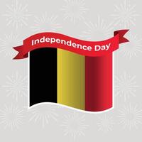 Belgio ondulato bandiera indipendenza giorno bandiera sfondo vettore