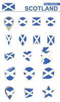 Scozia bandiera collezione. grande impostato per design. vettore