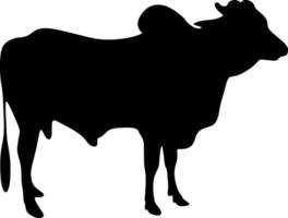 mucca arte, mucca silhouette Immagine adatto per loghi o Qurban buoni, eid adha eid hajj mucche vettore