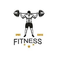 fitness logo modello illustrazione design vettore