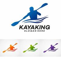 kayak logo modello illustrazione design vettore