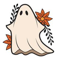 carino Halloween fantasma illustrazione vettore