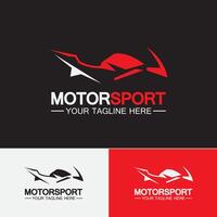 modello di progettazione dell'illustrazione di vettore di simbolo di logo di sport del motociclo