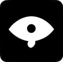 monocromatico minimo occhio simbolo - un' semplice nero e bianca icona rappresentazione. vettore