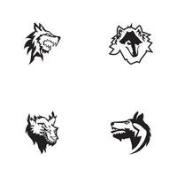 lupo icona e simbolo illustrazione vettoriale