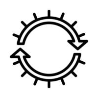 Caricamento in corso icona o logo illustrazione schema nero stile vettore