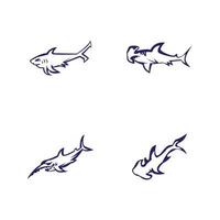 icona e simbolo di squalo illustrazione vettoriale