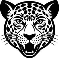 leopardo testa portafortuna design silhouette arte vettore