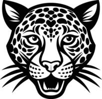 leopardo testa portafortuna design silhouette arte vettore