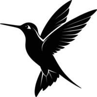 colibrì silhouette illustrazione design vettore