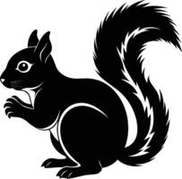 scoiattolo silhouette illustrazione design vettore