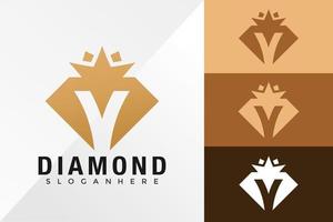 modello di illustrazione vettoriale di design del logo della lettera m del diamante