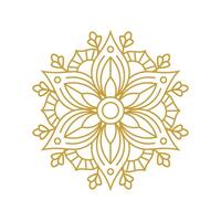 mandala nozze ornamento oro design vettore