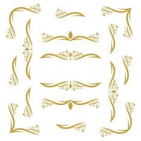 confine ornamento design elemento oro vettore