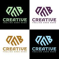 creativo 3 lettera logo disegno, pap, vettore