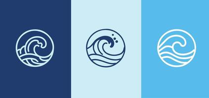 astratto acqua onda spruzzo logo simbolo e icona design. gratuito stile vettore