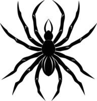 un' silhouette di un' nero ragno vettore