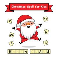 parola di incantesimo natalizio per giochi per bambini vettore