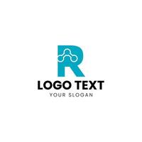 il lettera r logo design vettore