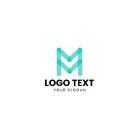 il lettera m logo design vettore