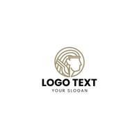 un' donna di testa logo design vettore