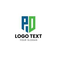 pd lettera logo moderno design vettore