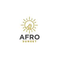 afro tramonto logo vettore