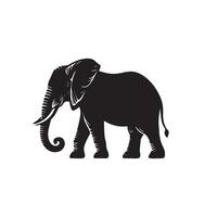 elefante silhouette isolato su bianca sfondo. elefante logo. vettore