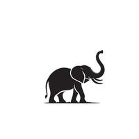 elefante silhouette isolato su bianca sfondo. elefante logo. vettore